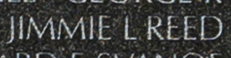 Staff Sergeant Jimmie Lynn Reed's name inscribed on The Wall.